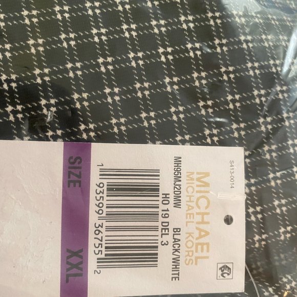 Michael Kors Сheck Tunic Top Black White Knit Wmns - Picture 4 of 4